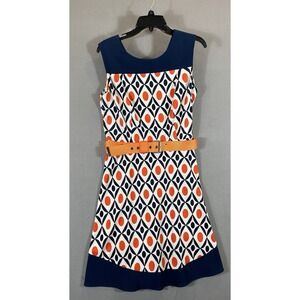 AGB Womens Dress Multicolor Size 12 with Belt‎
